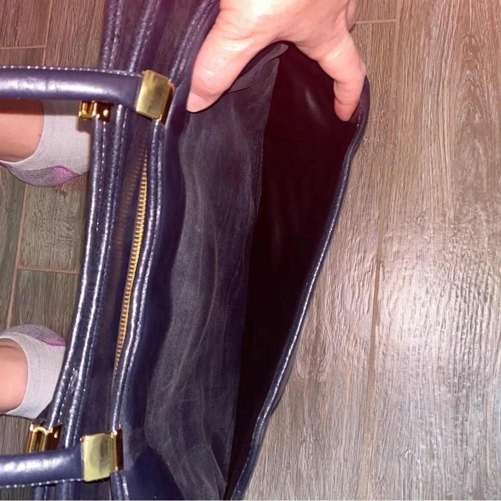 Vintage Dark Blue Briefcase